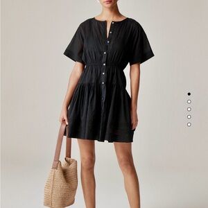 J. Crew Black Button-Down Dress